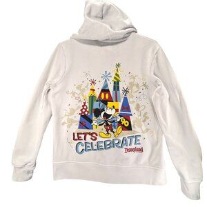 Disneyland Resort Hoodie Mickey Mouse Lets Celebrate Lg Pockets Embroidered